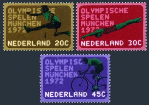 Poštovní známky Nizozemí 1972 LOH Mnichov Mi# 991-93