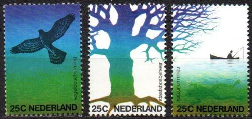 Poštovní známky Nizozemí 1974 Ochrana životního prostøedí Mi# 1023-25 Kat 4€