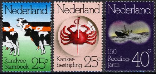 Poštovní známky Nizozemí 1974 Výroèí Mi# 1032-34 Kat 8€