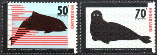 Potovn znmky Nizozem 1985 Chrnn fauna Mi# 1279-80