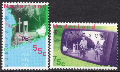 Poštovní známky Nizozemí 1988 Evropa CEPT, doprava a komunikace Mi# 1343-44