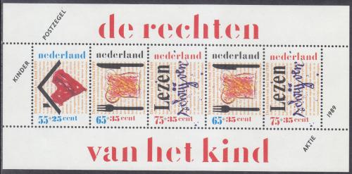 Poštovní známky Nizozemí 1989 Dìti a jejich práva Mi# Block 33