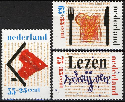 Poštovní známky Nizozemí 1989 Dìtská práva Mi# 1371-73