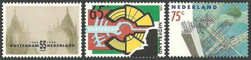 Poštovní známky Nizozemí 1990 Letecký útok na Rotterdam, 50. výroèí Mi# 1382-84