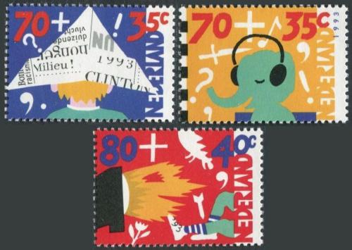 Poštovní známky Nizozemí 1993 Dìti a média Mi# 1492-94