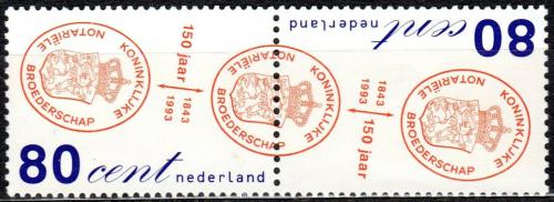 Poštovní známky Nizozemí 1993 Komora notáøù, 150. výroèí Mi# 1468-69