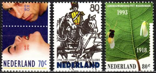 Poštovní známky Nizozemí 1993 Výroèí a události Mi# 1465-67