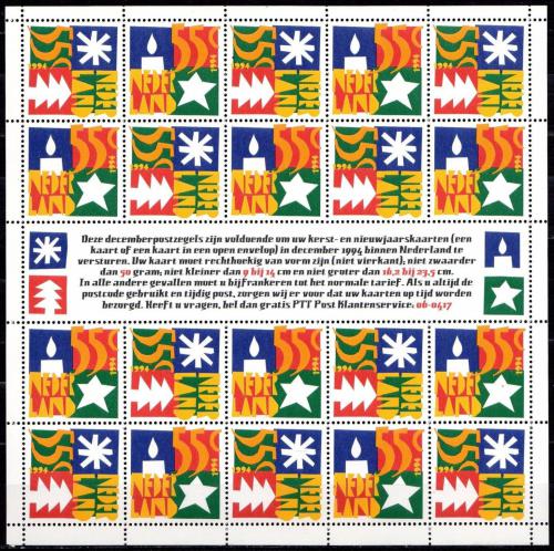 Poštovní známky Nizozemí 1994 Vánoce Mi# 1528-29 Bogen Kat 12€