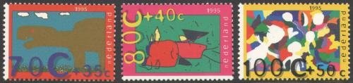 Poštovní známky Nizozemí 1995 Dìtské kresby Mi# 1558-60