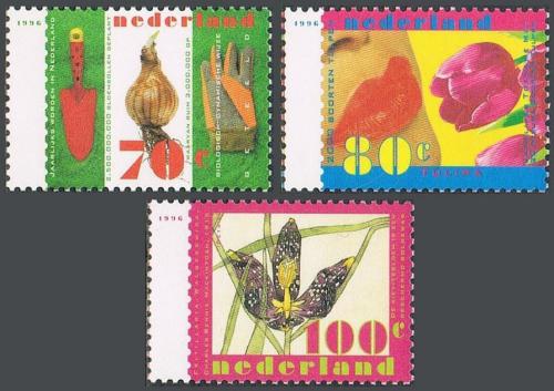 Poštovní známky Nizozemí 1996 Jarní kvìtiny Mi# 1566-68
