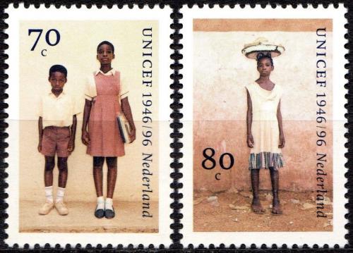Poštovní známky Nizozemí 1996 UNICEF, 50. výroèí Mi# 1590-91