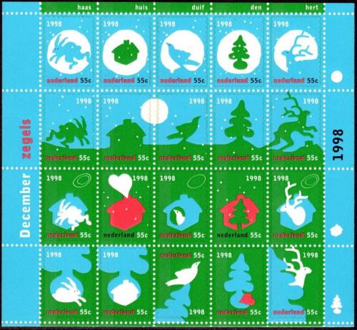 Poštovní známky Nizozemí 1998 Vánoce Mi# 1683-1702 Kat 12€