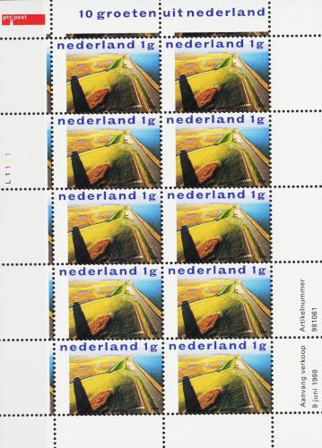 Poštovní známky Nizozemí 1998 Vodní management Mi# 1662 Bogen Kat 11€