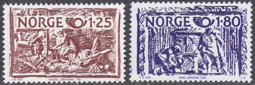 Potovn znmky Norsko 1980 Seversk spoluprce Mi# 821-22