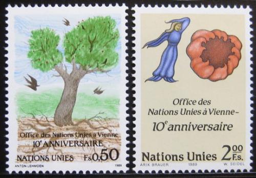 Poštovní známky OSN Ženeva 1989 Úøad ve Vídni Mi# 178-79