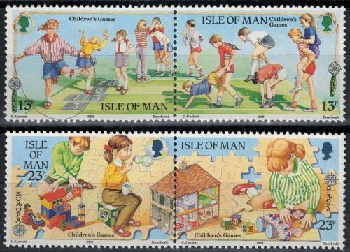 Poštovní známky Ostrov Man 1989 Evropa CEPT, dìtské hry Mi# 404-07