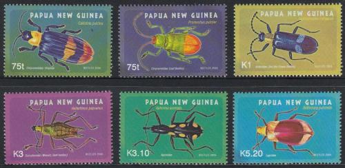 Poštovní známky Papua Nová Guinea 2005 Brouci Mi# 1140-45 Kat 10€