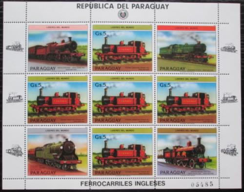 Poštovní známky Paraguay 1984 Lokomotivy Mi# 3785 Bogen Kat 30€