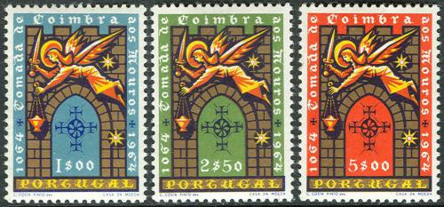 Poštovní známky Portugalsko 1965 Dobytí Coimbry Mi# 979-81