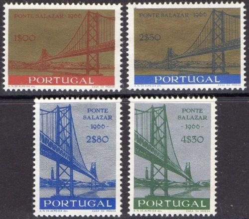 Poštovní známky Portugalsko 1966 Most Salazar Mi# 1008-11 Kat 8€
