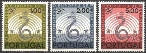 Poštovní známky Portugalsko 1967 Kongres revmatologie Mi# 1040-42 Kat 3.50€