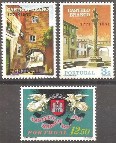 Poštovní známky Portugalsko 1971 Mìstská práva pro Castelo Branco Mi# 1143-45