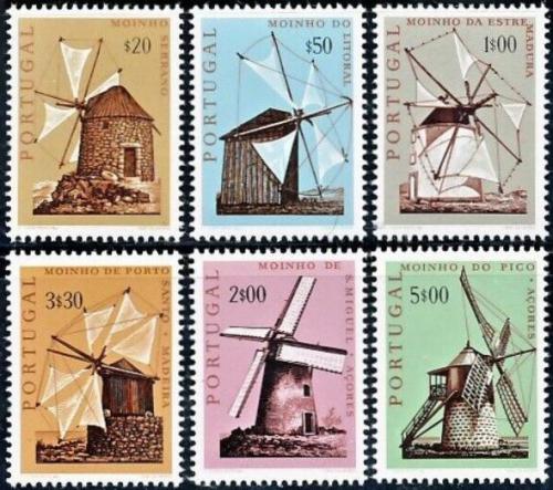 Poštovní známky Portugalsko 1971 Vìtrné mlýny Mi# 1121-26 Kat 8€