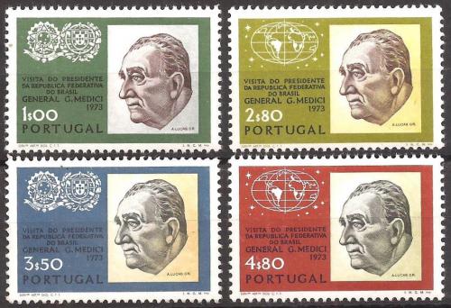 Poštovní známky Portugalsko 1973 Emílio Garrastazú Médici Mi# 1202-05