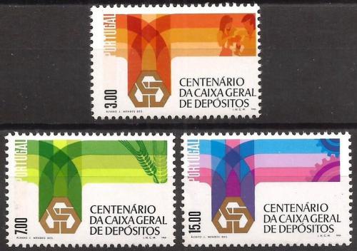 Potovn znmky Portugalsko 1976 Bankovn sprva, 100. vro Mi# 1332-34 Kat 6