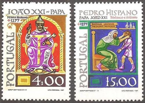 Poštovní známky Portugalsko 1977 Papež Jan XXI. Mi# 1362-63