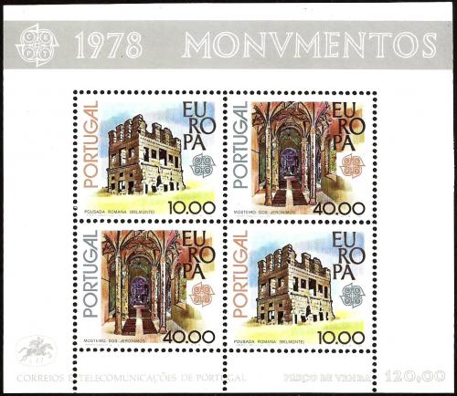 Poštovní známky Portugalsko 1978 Evropa CEPT, stavby Mi# Block 23 Kat 20€