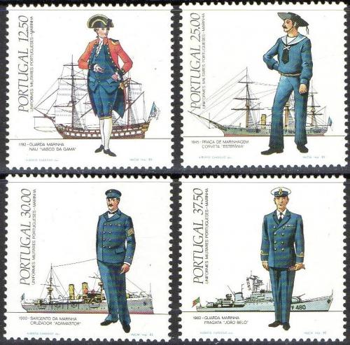 Poštovní známky Portugalsko 1983 Vojenské uniformy Mi# 1588-91 Kat 8.50€