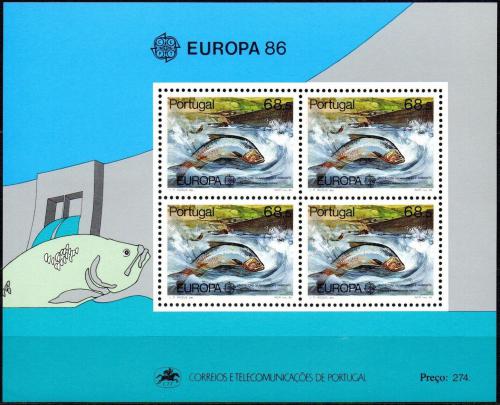 Poštovní známky Portugalsko 1986 Evropa CEPT, ryby Mi# Block 50 Kat 22€