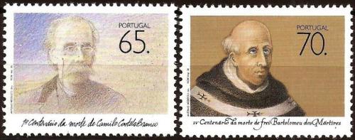 Poštovní známky Portugalsko 1990 Spisovatelé Mi# 1829-30