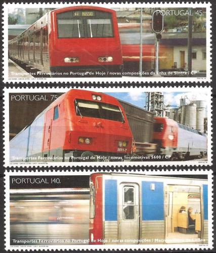 Poštovní známky Portugalsko 1994 Modernizace železnice Mi# 2046-48