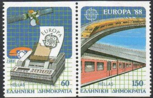 Poštovní známky Øecko 1988 Evropa CEPT, doprava a komunikace Mi# 1685-86 C Kat 18€