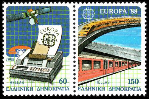 Poštovní známky Øecko 1988 Evropa CEPT, doprava a komunikace Mi# 1685-86 A Kat 16€