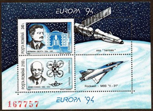 Poštovní známky Rumunsko 1994 Evropa CEPT, objevy Mi# Block 289 Kat 5€
