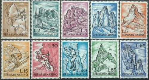 Poštovní známky San Marino 1962 Alpinismus Mi# 729-38