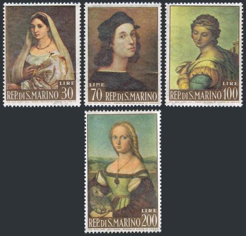 Poštovní známky San Marino 1963 Umìní, Raffael Mi# 760-63