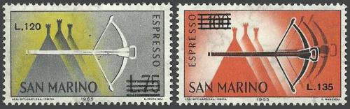 Potovn znmky San Marino 1965 Spn Mi# 843-44