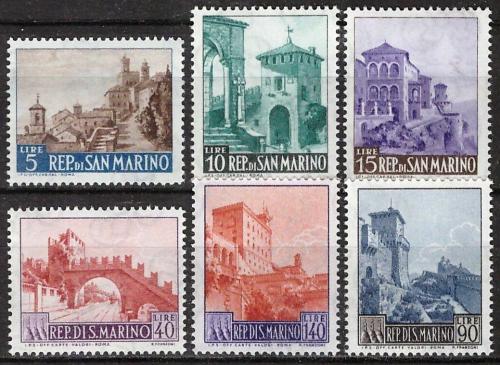 Poštovní známky San Marino 1966 Turistické zajímavosti Mi# 856-61