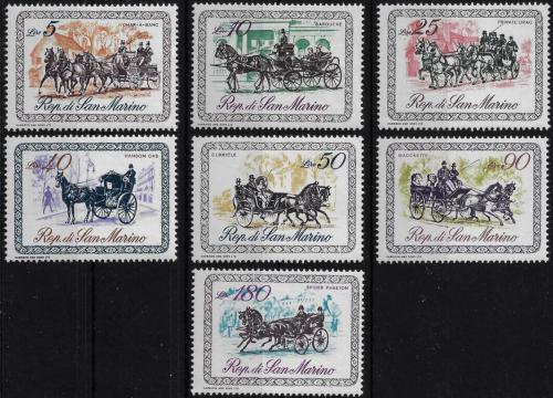 Poštovní známky San Marino 1969 Dostavníky Mi# 929-35