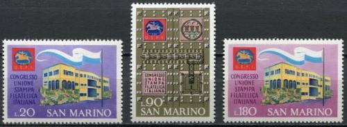 Poštovní známky San Marino 1971 Filatelistický kongres Mi# 977-79