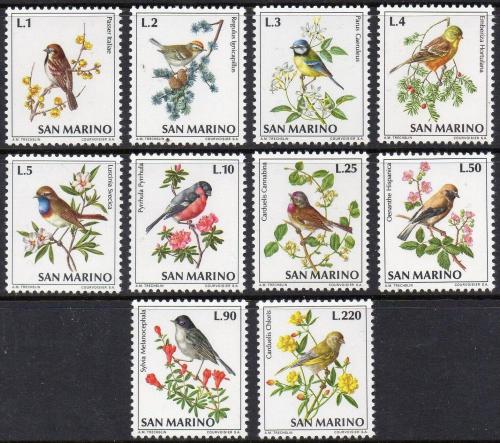 Poštovní známky San Marino 1972 Ptáci Mi# 1003-12