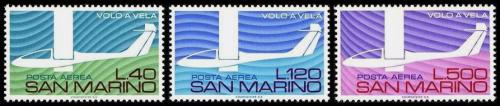 Poštovní známky San Marino 1974 Bezmotorové létání Mi# 1077-79
