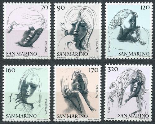 Poštovní známky San Marino 1977 Grafika, Emilio Greco Mi# 1133-38