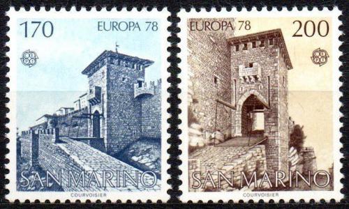 Poštovní známky San Marino 1978 Evropa CEPT, stavby Mi# 1156-57