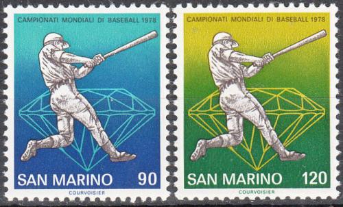 Poštovní známky San Marino 1978 MS v baseballu Mi# 1154-55