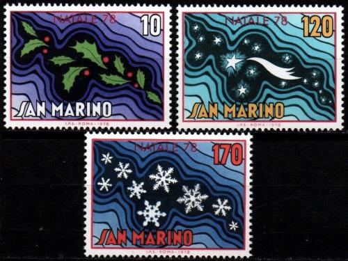 Poštovní známky San Marino 1978 Vánoce Mi# 1169-71